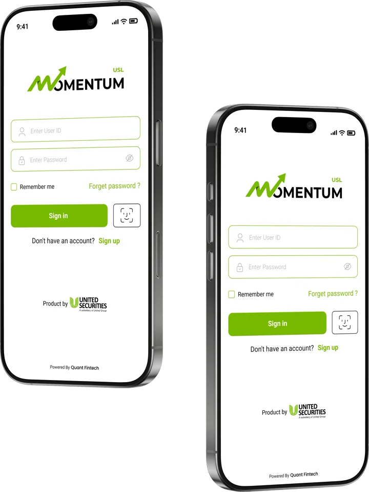 USL Momentum sign-in screen